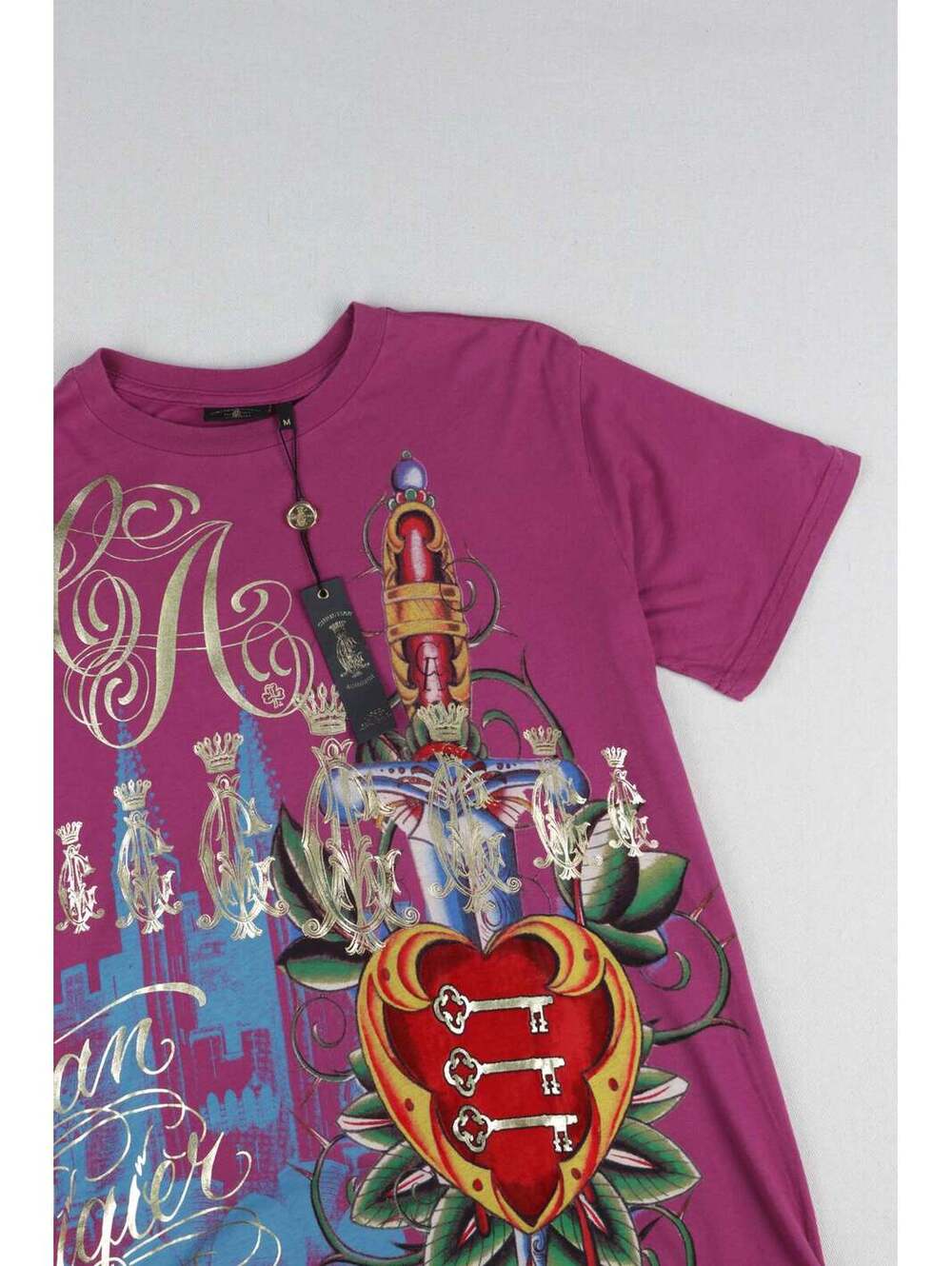 00's Christian Audigier Sacred Heart T-Shirt